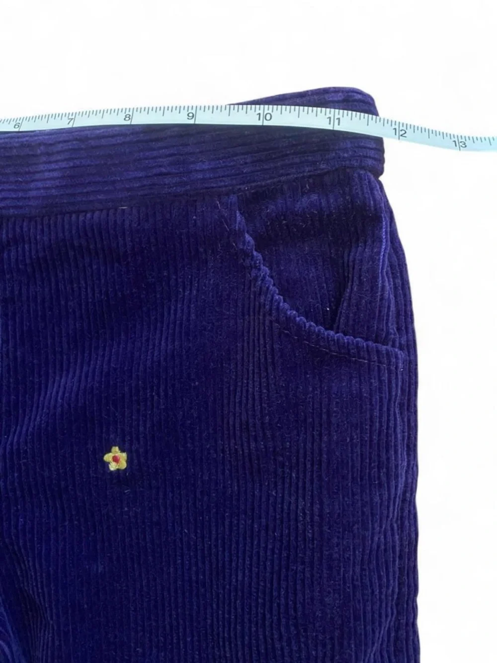Florence Eiseman Purple Corduroy Flower Pants Size 6X Vintage, Boho, Preppy